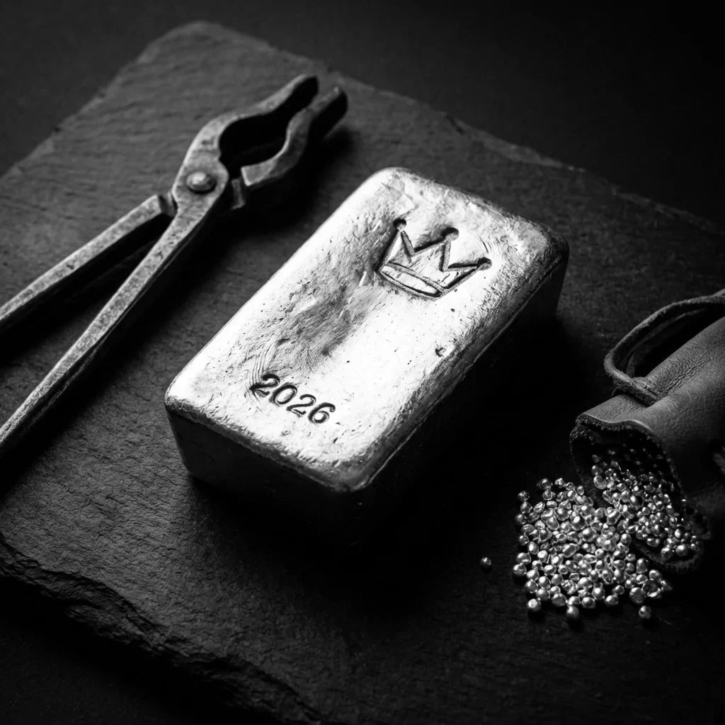 Hand-poured silver pieces illustrating the case for owning physical silver in 2026