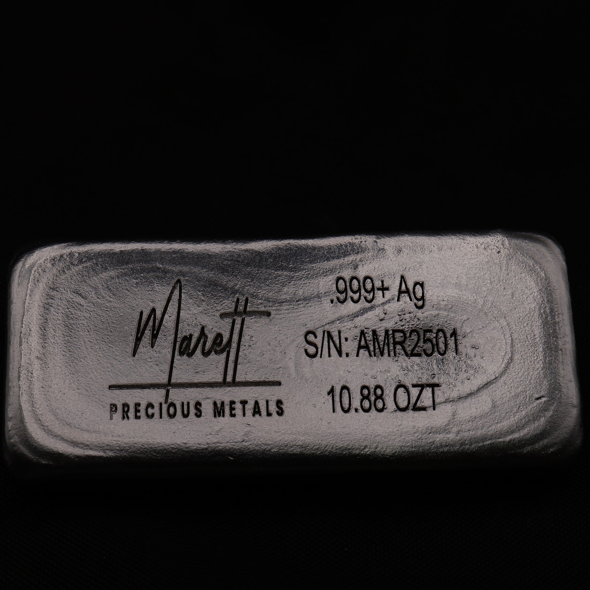 America 250 back stamp .999+ Ag serial AMR2501 weight 10.88 OZT