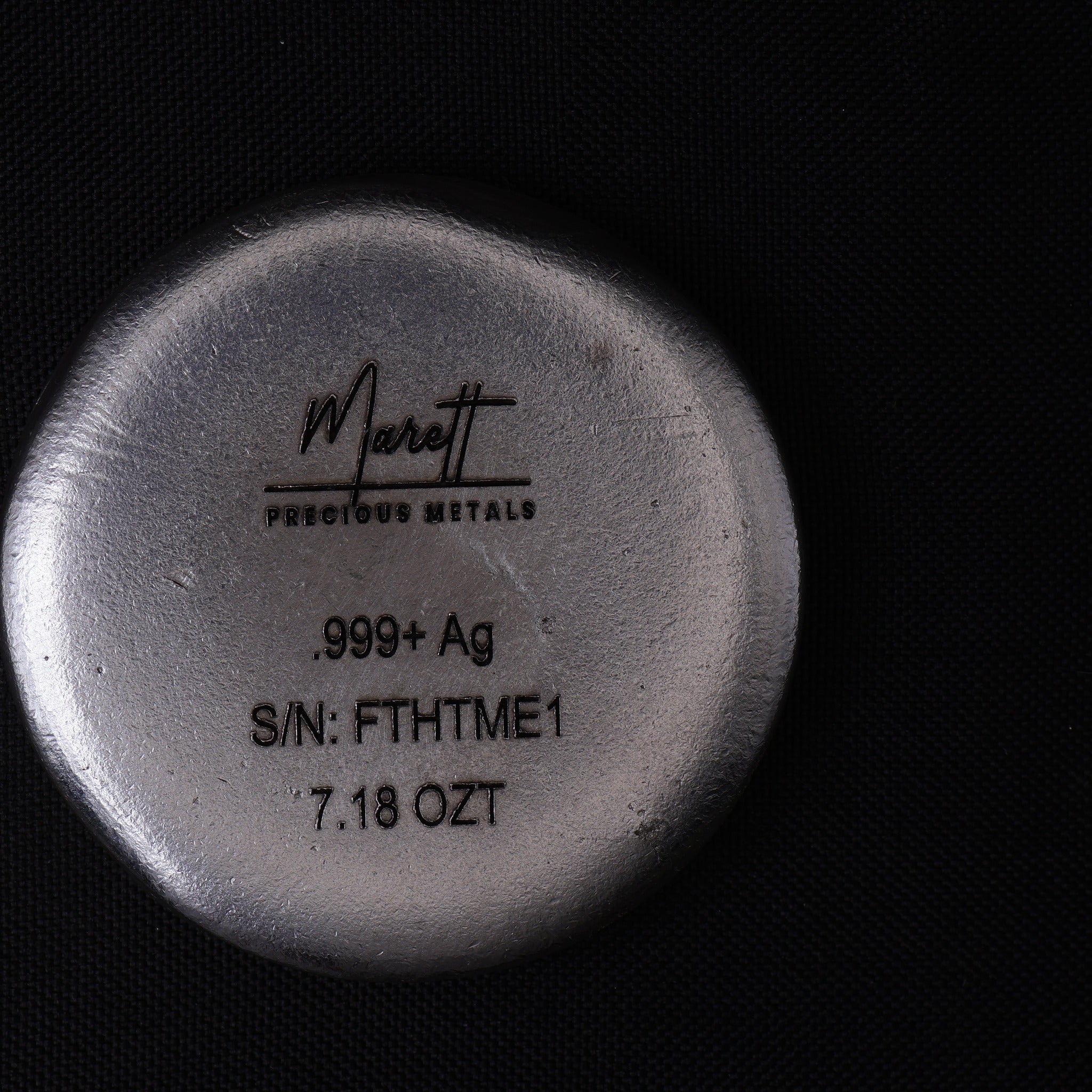 Father Time back stamp .999+ Ag serial FTHTME1 weight 7.18 OZT