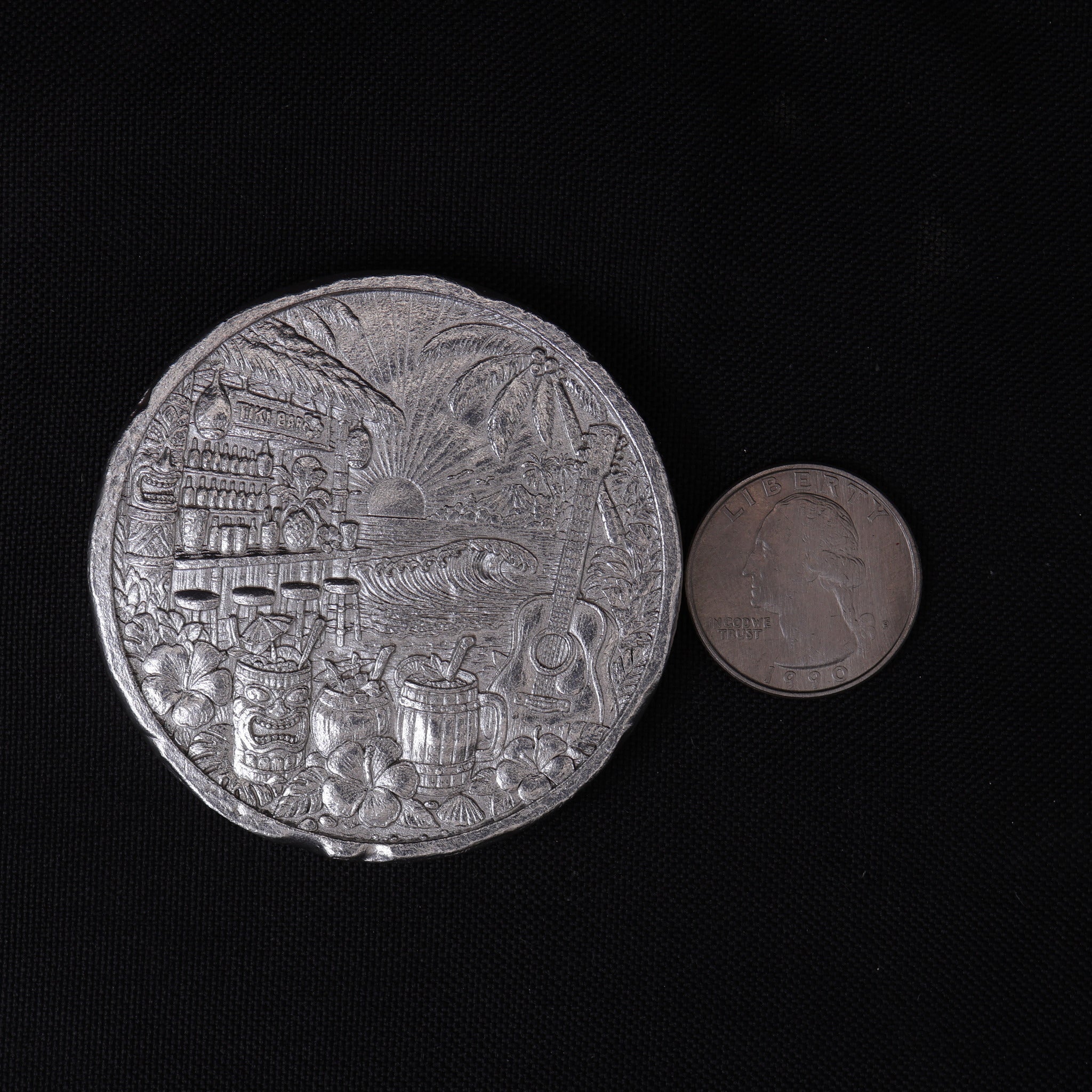 Guitars & Tiki Bars Round scale reference with quarter