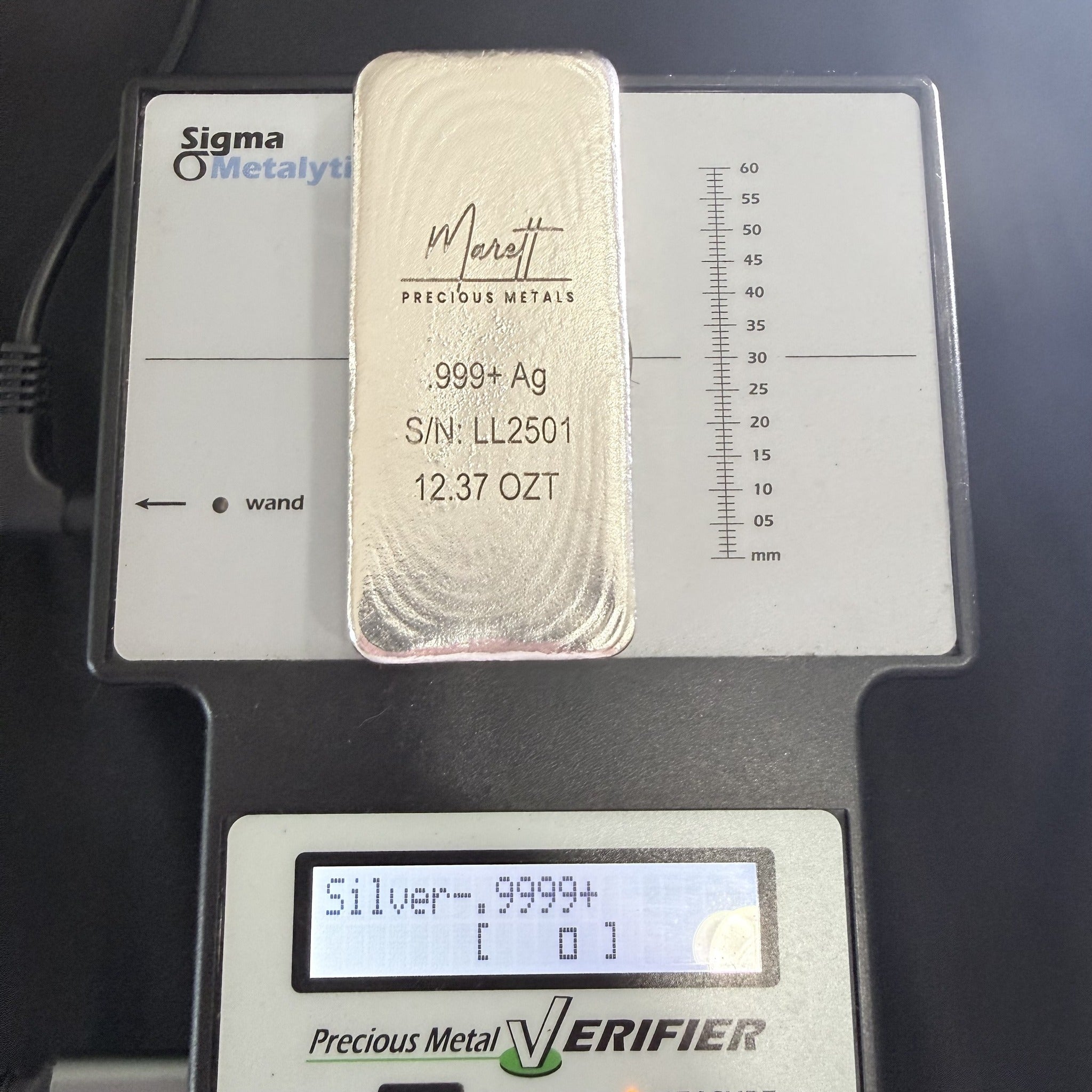Lady Liberty 250 on Sigma Metalytics verifier reading Silver .999+