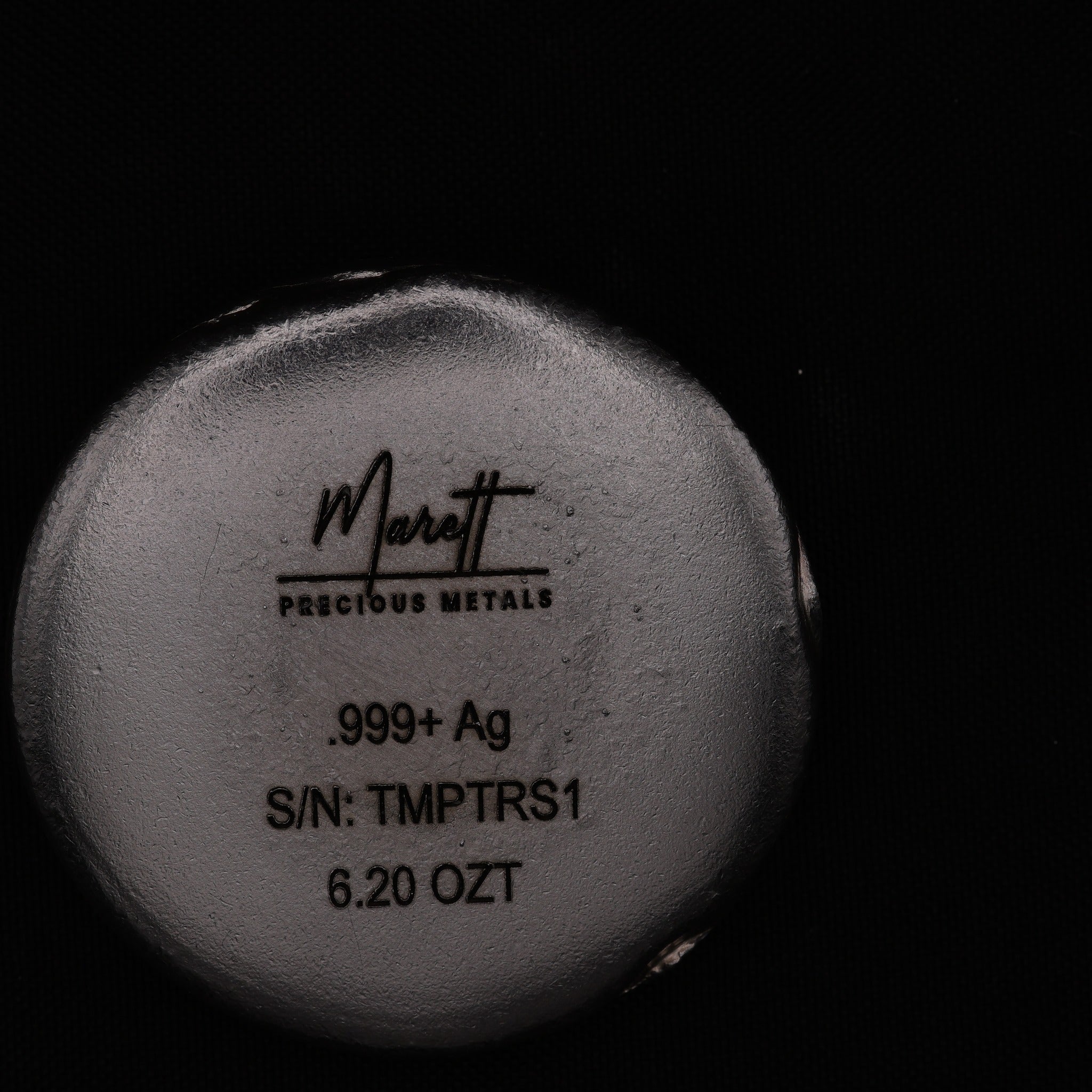 Temptress back stamp .999+ Ag serial TMPTRS1 weight 6.20 OZT